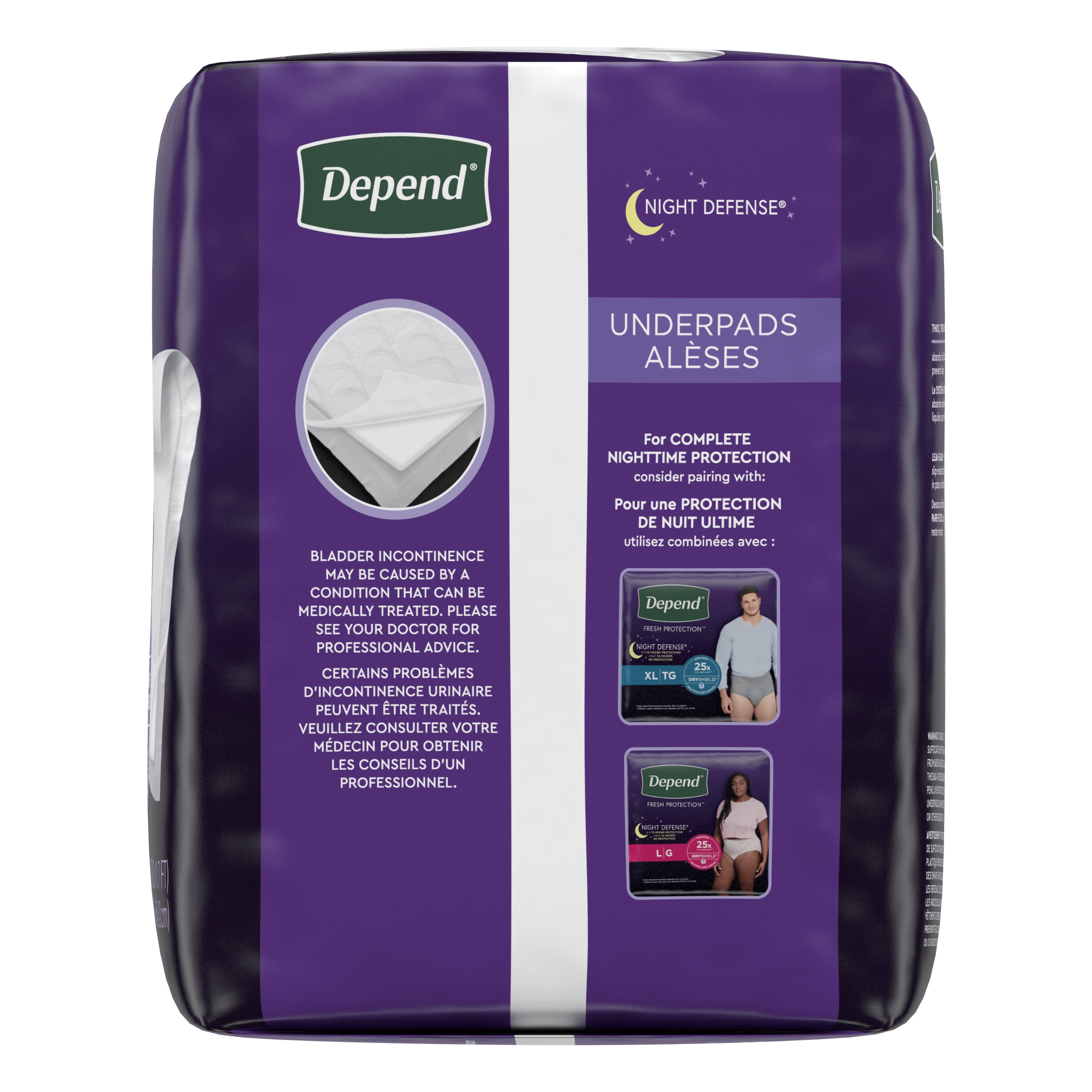 Depend Underpads/Disposable Incontinence Bed Pads for Adults, Kids, and  Pets, 12Ct 