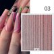 thumbnail image 1 of 1 pc Silver Gold Lines Stripe 3d Nail Sticker Geometric Wavy Star Heart Self Adhesive Slider Paper Nail Art Transfer Stickers, 1 of 5