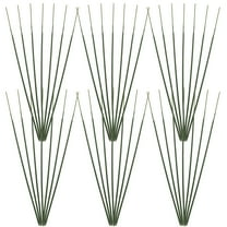 Mobestech 6Pack Flower Stem Wire Green Plastic and Iron for Bouquet Making and Floral Arrangement