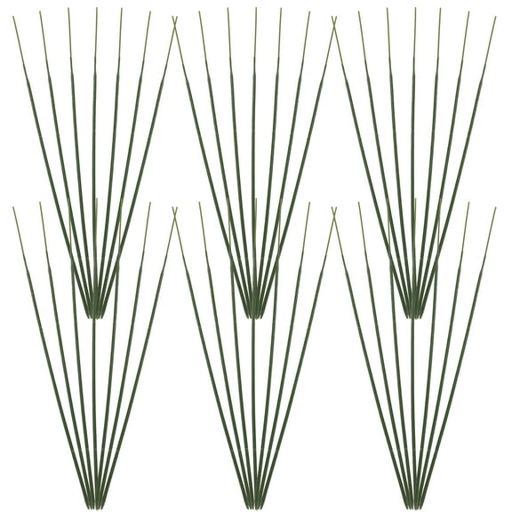 Mobestech 6Pack Flower Stem Wire Green Plastic and Iron for Bouquet Making and Floral Arrangement