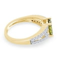 thumbnail image 3 of AFFY 1.57CT Simulated Green Peridot & Topaz Solitaire Engagement Ring in 14k Yellow Gold over Silver-10, 3 of 3