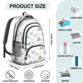 thumbnail image 5 of Dinosaur and Cactus White Pattern Cute School Backpack Bag with Padded Back and Adjustable Shoulder Straps 16.9 X 12.6 X 5.9 Inches, 5 of 5