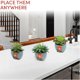 thumbnail image 4 of 3 uds simulación suculentas bonsái decoración creativa flor mesa de comedor plantas de interior plantas verdes en macetas, 4 of 5