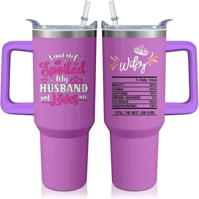 Funny New Mom Tumbler 40oz - Humorous Pregnancy Gift - Perfect Baby Shower, Christmas Present - Handle Included