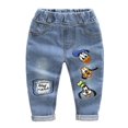 thumbnail image 2 of Primavera otoño niños Mickey pantalones vaqueros ropa bebé niños niñas moda Casual dibujos animados pantalones niños pantalones de mezclilla 2-7 años5 Gao Jinjia LED, 2 of 2