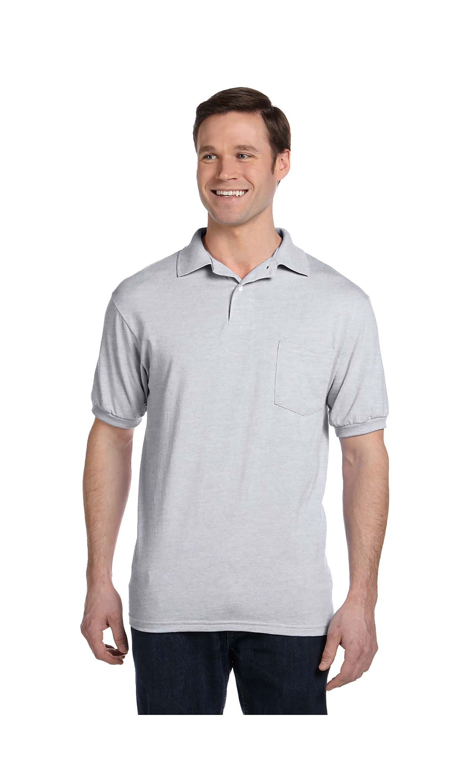 Hanes Hanes Adult Ecosmart Jersey Polo With Pocket, Style 504