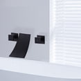 thumbnail image 3 of Wowow Double-Handle Wall-Mount Roman Tub Faucet with Waterfall Spout in Oil Rubbed Bronze, 3 of 9