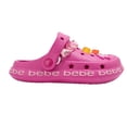 thumbnail image 4 of bebe Girls EVA Clogs – Lightweight Slip-On Shoes with Charms for Kids, 4 of 7