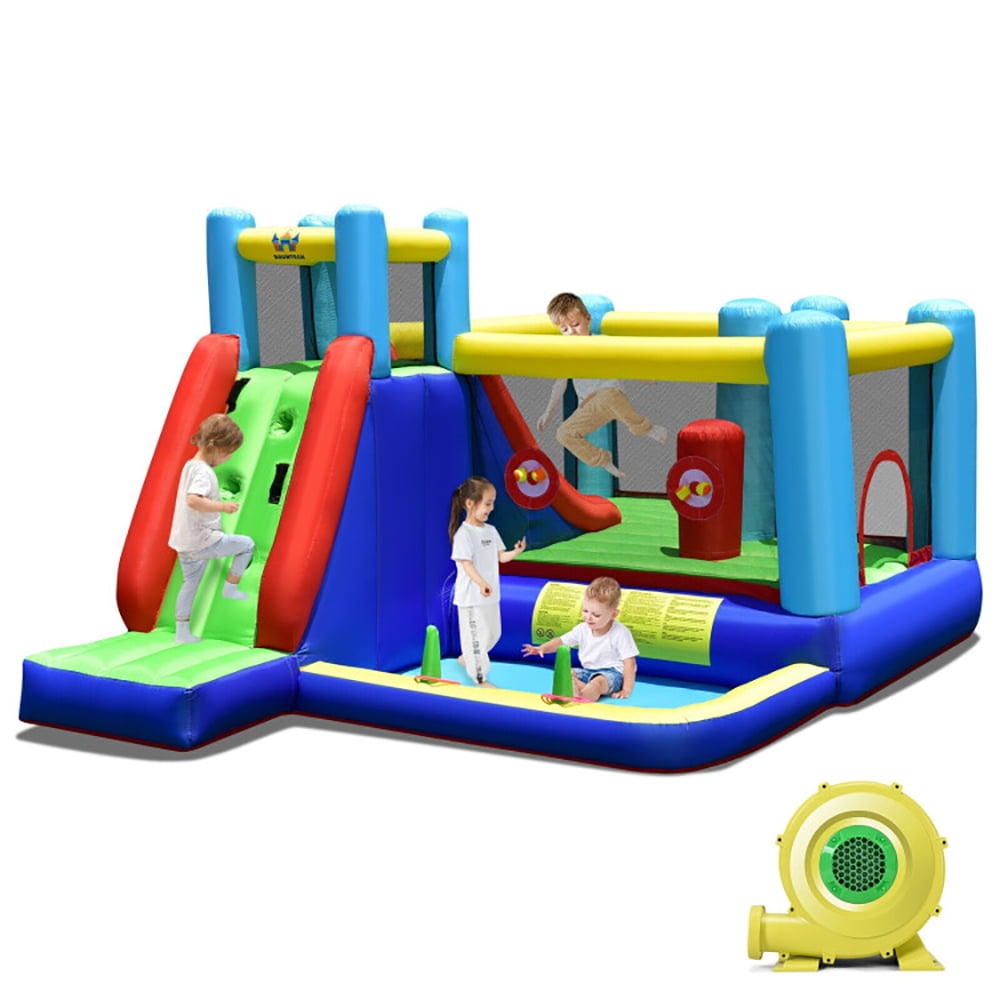 Aimee Lii Inflatable Bounce House with 735W Blower, Playhouse for Kids Outdoor