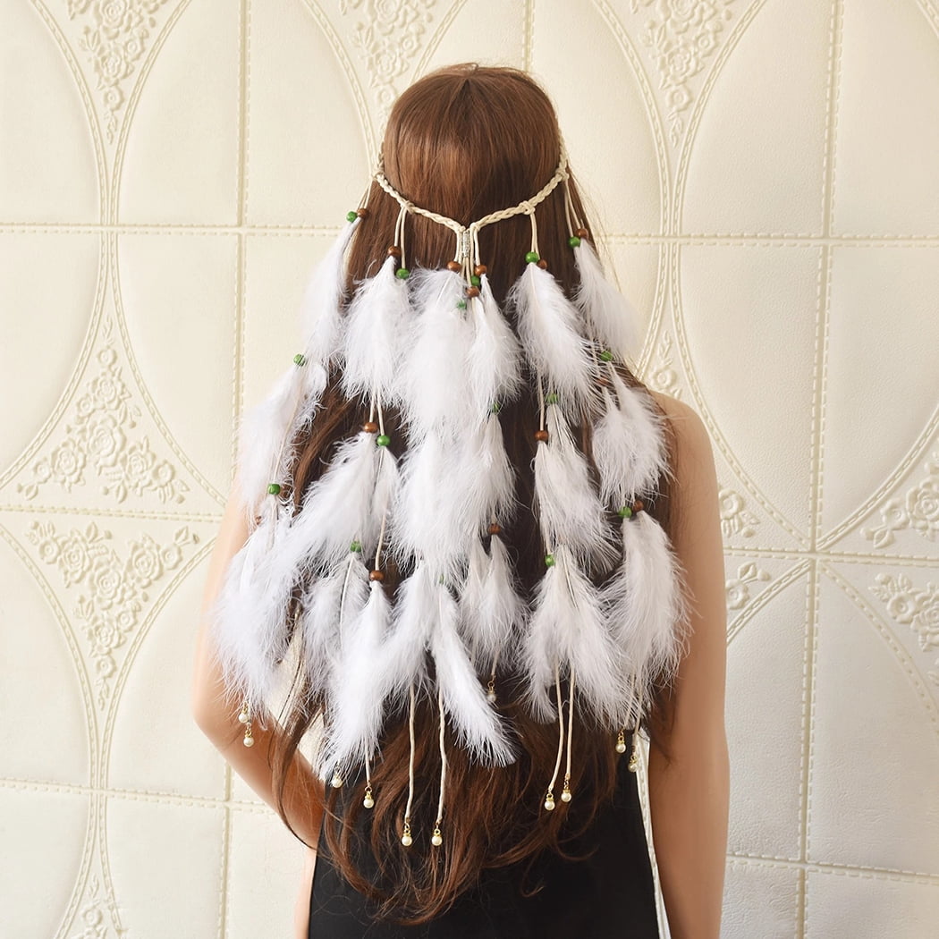 Hippie Headpiece Fake Feather Tassel 