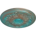 thumbnail image 3 of Ekena Millwork 20"OD x 1 1/2"P Damon Ceiling Medallion (Fits Canopies up to 3 3/8"), Hand-Painted Copper Green Patina, 3 of 6