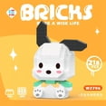 thumbnail image 5 of Lindos bloques de construcción de Sanrio Kuromi Hello Kitty Melody Cinnamoroll Pompompurin Figura de dibujos animados Ladrillos para niños Muñecas rompecabezas Juguetes, 5 of 5