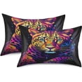 thumbnail image 2 of Tiger Satin Pillowcase for Hair and Skin Silk Pillowcase Soft Breathable Sleeping Pillow Covers Smooth Cooling Pillowcase with Envelope Closure Size Standard 20x26 in Home Decor Gifts, 2 of 7