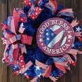 thumbnail image 5 of 4th of July PALIFEUR Wreath, 15.75 Inch Patriotic Wreaths for Front Door, Artificial Floral Spring Wreaths Decorations for Memorial Day Independence Day Veterans Day, Red Blue White, 5 of 9