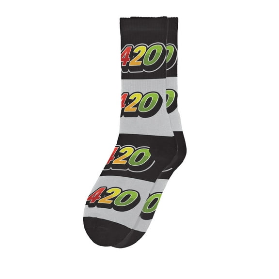 Sillies Socks 420 Socks - Funny Novelty Adult Unisex Sock Set, Woven Art, Fun Unique Patterns And Designs