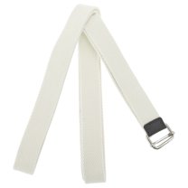 Unique Bargains 1 Pc Women Yoga Stretch Band for Gym Stretching Exercise 98.43" Length White Polyster Cotton