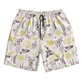 thumbnail image 3 of Uemuo Lavender Flowers Pattern Men's Swim Trunks Hawaiian Beach Bathing Suit Swimsuits Beach Quick-Dry Shorts with Pockets-X-Large, 3 of 9