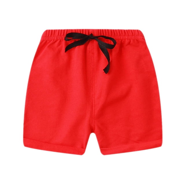 Zpanxa Girls Running Shorts Nylon Spandex Solid Color Lightweight Drawstring Elastic Waistband 2-3 Years