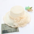 thumbnail image 2 of FADAACAI Church Hats for Women 2025 Elegant Tea Hats for Women 2025 Hats for Women Fashionable Fancy Ladies Wedding Wide Womens Cap Fascinator Tea Brim Hat Caps Beige, 2 of 2