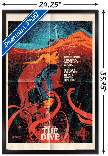Netflix Stranger Things: Season 4 - The Dive Wall Poster, 22.375" x 34" Framed
