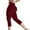 Wine, variant on Hvot&aat Plus Size Capris for Women Cargo Leggings, High Waisted Tummy Control Stretchy Running Workout Yoga Pants