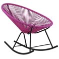 thumbnail image 2 of Acapulco Rocker Chair – Stylish Indoor -Outdoor Rocking Chair with a Comfortable Grey Woven Seat and Sleek Black Frame, Perfect for Relaxing in Your Garden, Patio, or Balcony, 2 of 2