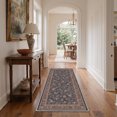 thumbnail image 4 of KUETH 2x3 Low Pile Flower Accent Rug, Machine Washable Soft Non Slip Backing Rug, Dusty Navy Rug for Entryway Bedroom, 4 of 4