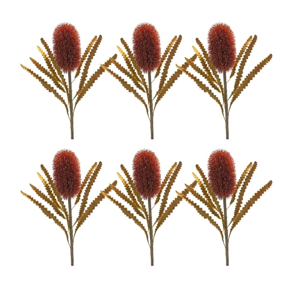 Melrose Set of 6 Banksia Floral Artificial Stems 24"