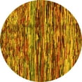 thumbnail image 1 of Ahgly Company Machine Washable Indoor Round Southwestern Yellow Country Area Rugs, 4' Round, 1 of 4