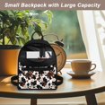 thumbnail image 5 of Eheartsgir Cow Print Daisy Pattern Mini Backpack for Work Outing, Adjustable Strap Mini Backpack for Women Purse Polyester Lightweight Small Backpack, 5 of 8