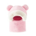 thumbnail image 1 of MIASHUI Adult Bear Ear Cartoon Pullover Hat Winter Neck Scarf Connected Thick Windproof Hat Ear Protection Scarf Pink, 1 of 4