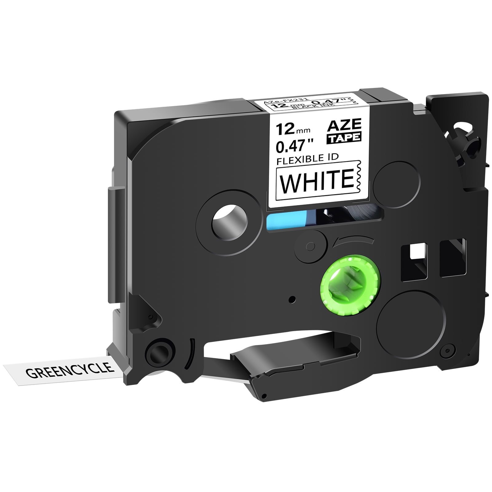 Black on White Flexible Label Tape For Brother P-touch PT-6100 TZ TZe-FX231 