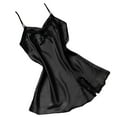 thumbnail image 2 of Royisotas Satin Nightgowns for Women Short Silky Loungewear Summer Black Sleeveless Solid Color Soft Ladies Pajamas Comfortable, 2 of 4