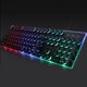 thumbnail image 4 of KINGANGJIA JK-705 Teclado USB con cable Teclado de sombrero redondo de cristal punk luminoso arcoíris (negro), 4 of 8