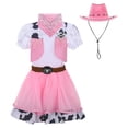thumbnail image 6 of ANINEO Girls Western Cowboy Outfit Sets Clothes Dress With Vest And Skirt For Party Play Christmas Dress Up Clothing for Child, 6 of 9