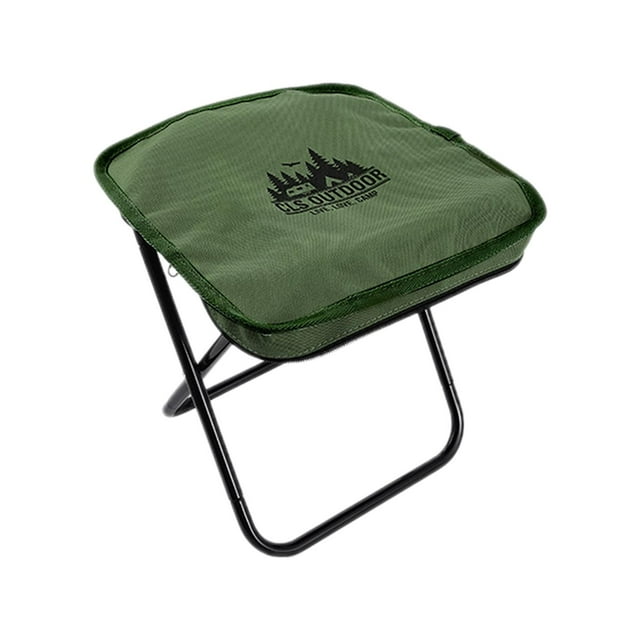 jinwen Tabouret de Camping Pliable Petite Chaise Pliante pour Voyager Jardinage Randonnée Vert