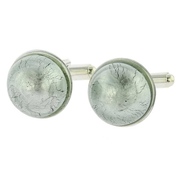 GlassOfVenice Murano Glass Venetian Dream Cufflinks - Icy Grey