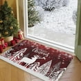 thumbnail image 5 of HomeKingdee Christmas Door Mat, Decorative Entrance Rug with Red Truck Design, Buffalo Plaid Pattern, Holiday Welcome Mat for Indoor, Outdoor, 5 of 6