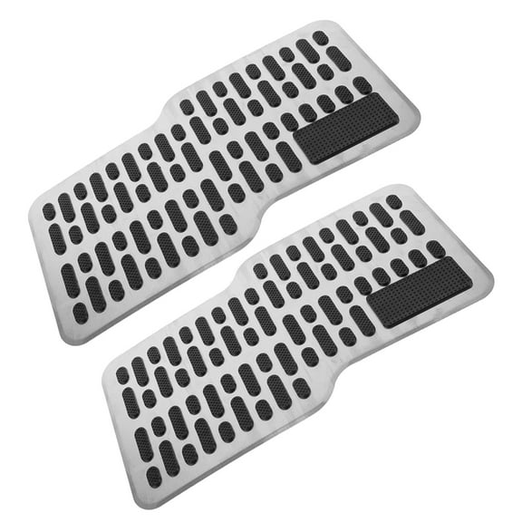 Worgeous  2 Pcs Left Foot Accelerator Pedal Automotive Car Tray Stainless Steel