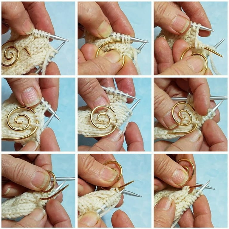 Silver Spiral Cable Knitting Needle Stitch Holder