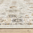 thumbnail image 3 of HomeRoots  2 x 3 ft. Ivory & Gold Oriental Power Loom Stain Resistant Rectangle Area Rug with Fringe, 3 of 5