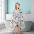 thumbnail image 6 of Pioneer Flower Floral Print Pattern Hooded Bath Towel，50"x30" for Ages 3 To 12 Kids, Quick Dry Lightweight Soft Microfiber Hood Beach Towel Cover Up for Kids, 6 of 7