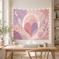 thumbnail image 5 of Moon Stars Heart with Divided Vertically Into Soft, Mystical Fantasy for Space Lovers, Galaxy Room Decor, Valentine'S Day Gift, Tapestry Wall Hanging for Bedroom and Dorm, 5 of 7