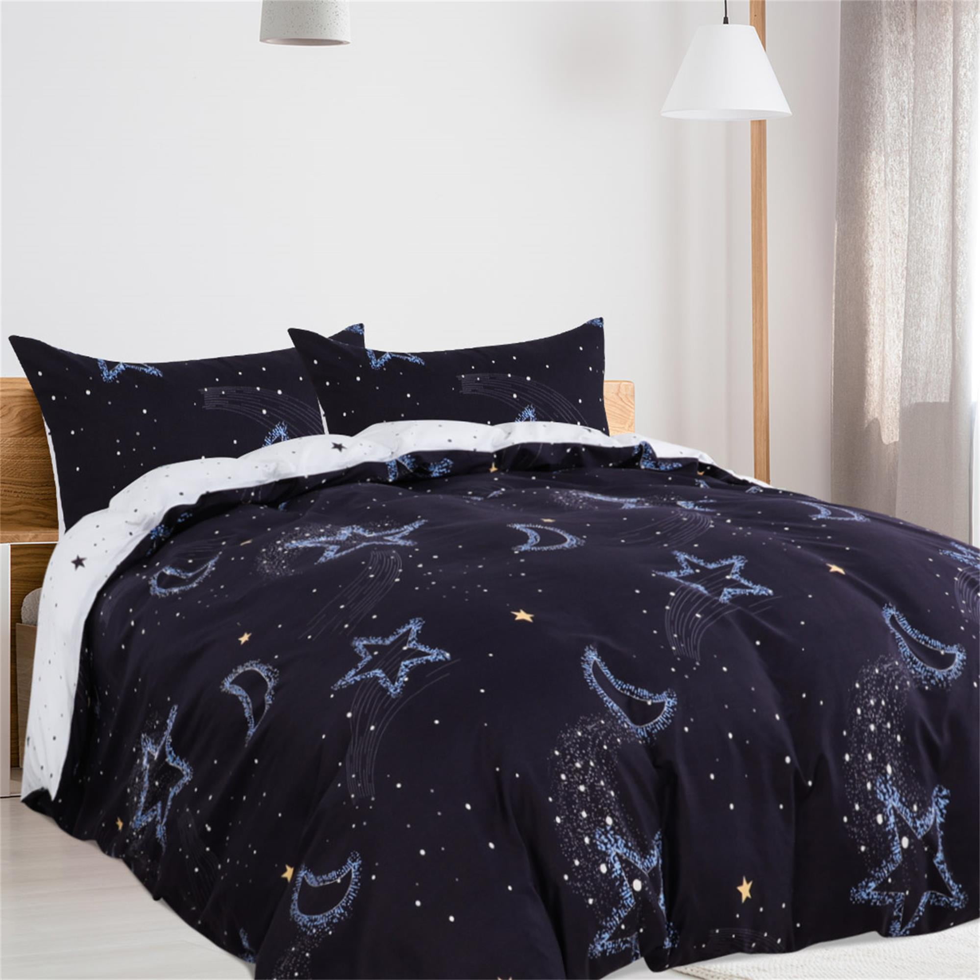 Duvet Cover Set (No Duvet) Space Theme Kids Reversible Design Starry