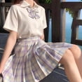 thumbnail image 3 of Tiqkatyck Skirts for Women Fashion Women Plaid Pleated A-Line Skirt Anti-Burnout High Waist Short Skirt Long Skirt Orange, 3 of 3