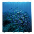 thumbnail image 3 of Ambesonne Fish Shower Curtain, Shoal Reef Ocean, 69"Wx84"L, Multicolor, 3 of 5