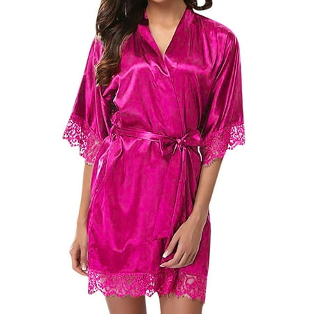 Puawkoer Nightwear Sleepwear Lace Women s Womens Lingerie Corset with Garter and Stockings Lingerie Pajamas Lady Satin Xmas Lingerie Sexy Suit