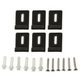 thumbnail image 1 of Lot de 6 Crochets de Miroir avec Vis, Clips Muraux pour Miroir, Support, Clip, Noir, 1 of 9