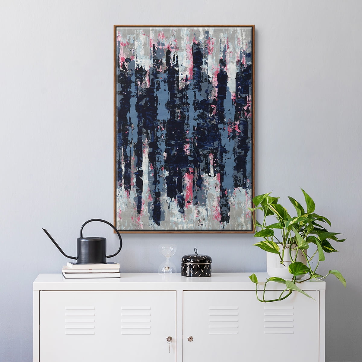 Veiled Heat Framed Premium Gallery Wrapped Canvas - Ready to Hang - 27 x 41 - Walnut Floating Frame