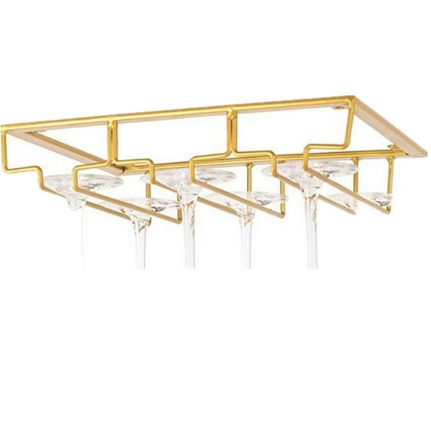 Soporte Colgante Para Copas De Vino - 3 Piezas, Sin Taladrar, Ideal Para Armarios O Bares, Color Negro